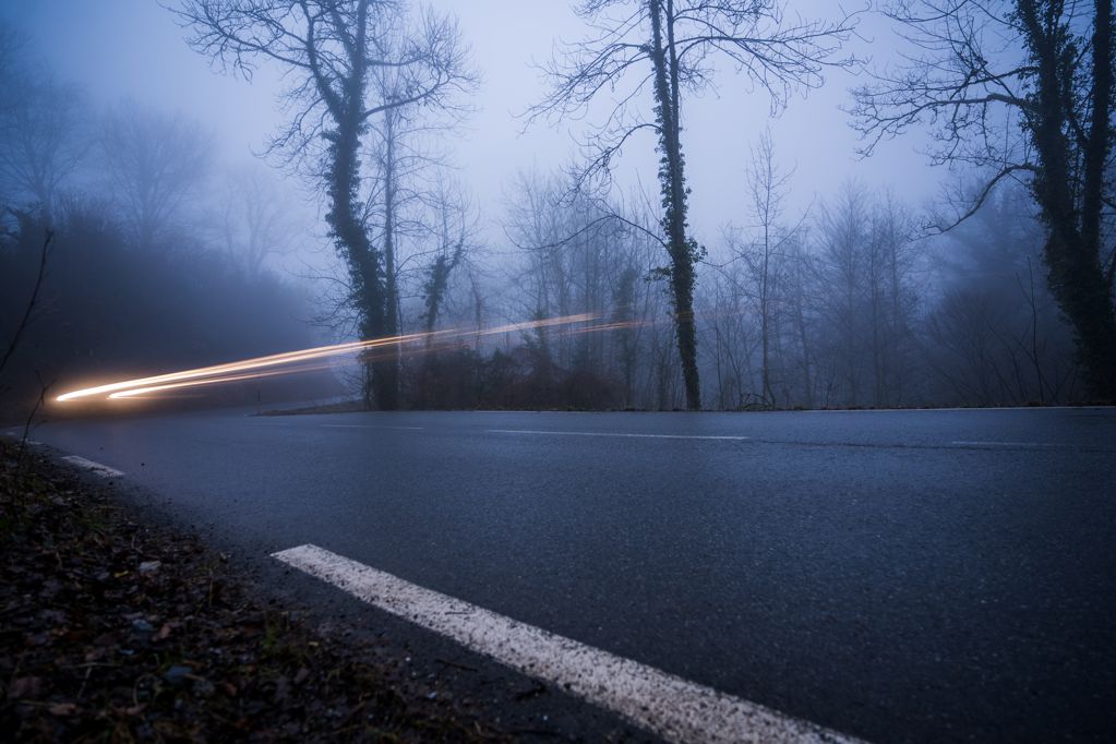 晨雾下的公路图片