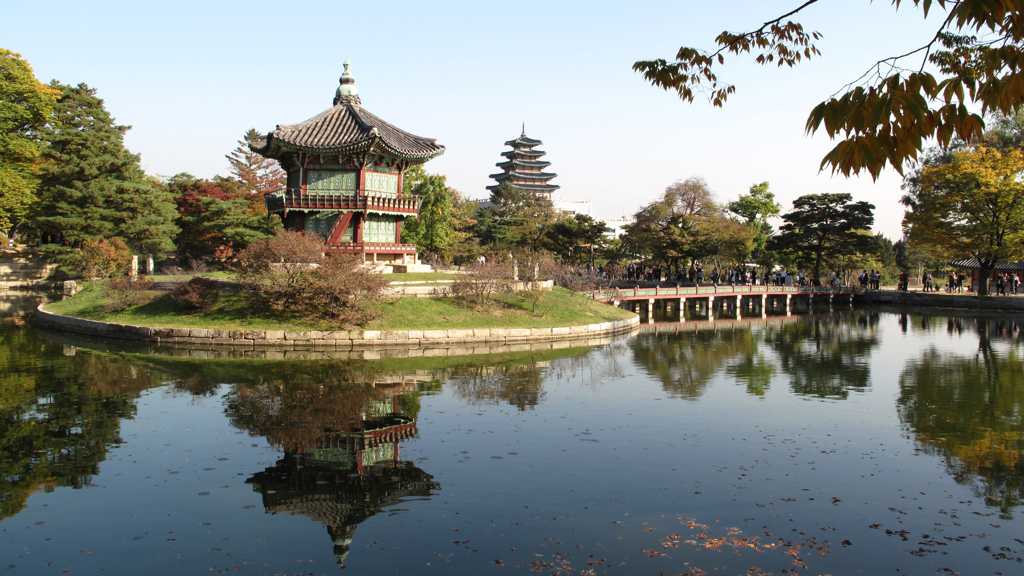 韩国景福宫人文自然风光图片