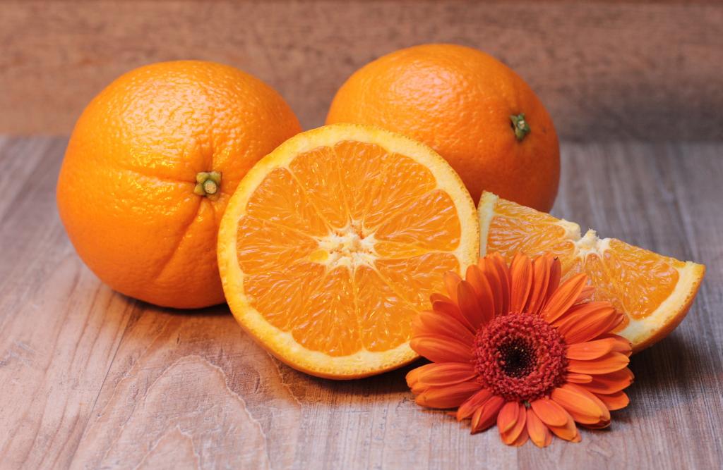切片的橙色水果高清壁纸
