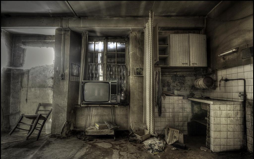 房间,厨房,电视
