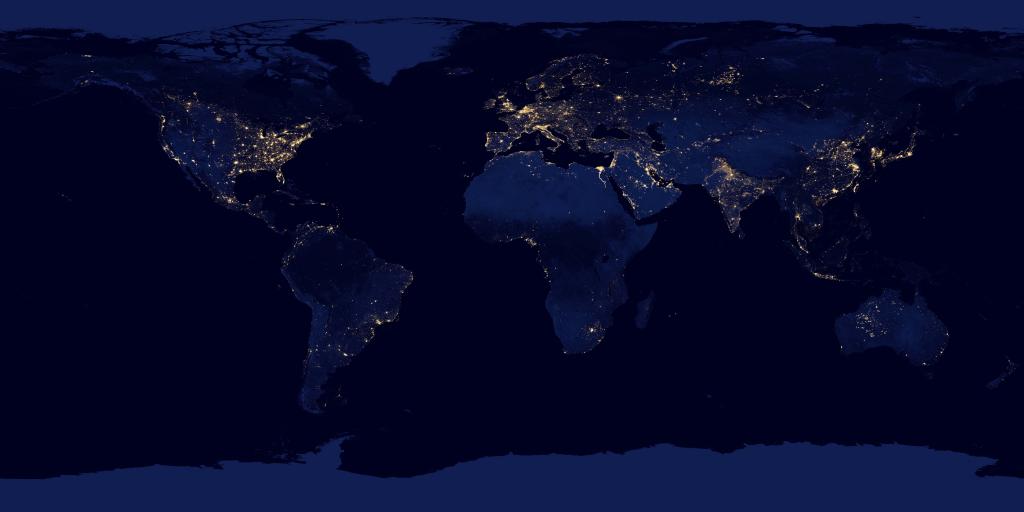 美国航空航天局戈达德太空飞行中心,大陆,地球,光,地球,美国宇航局,灯,夜间,空间,地图