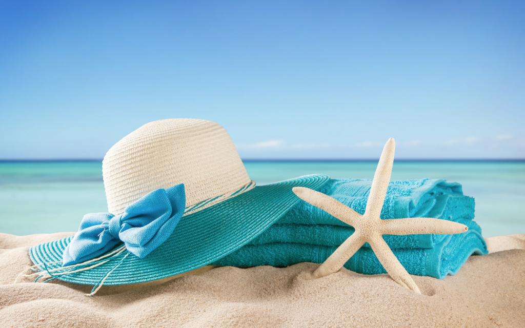 假期,毛巾,沙滩,沙,海,假期,夏天,太阳,帽子,配件,住,太阳,海滩,海,...