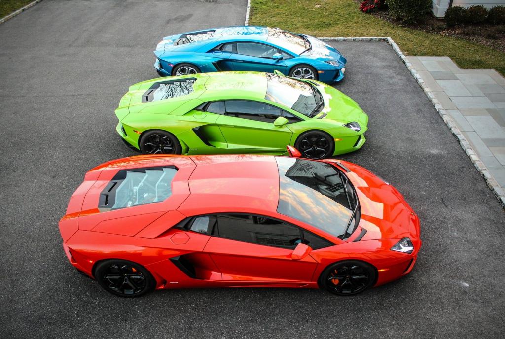 红,兰博基尼,LP700-4,Aventador,三,蓝,混合,绿色