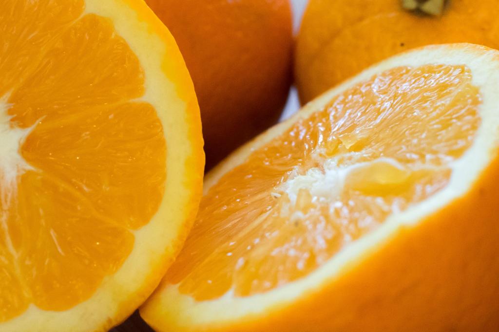 切片橙色水果特写照片高清壁纸