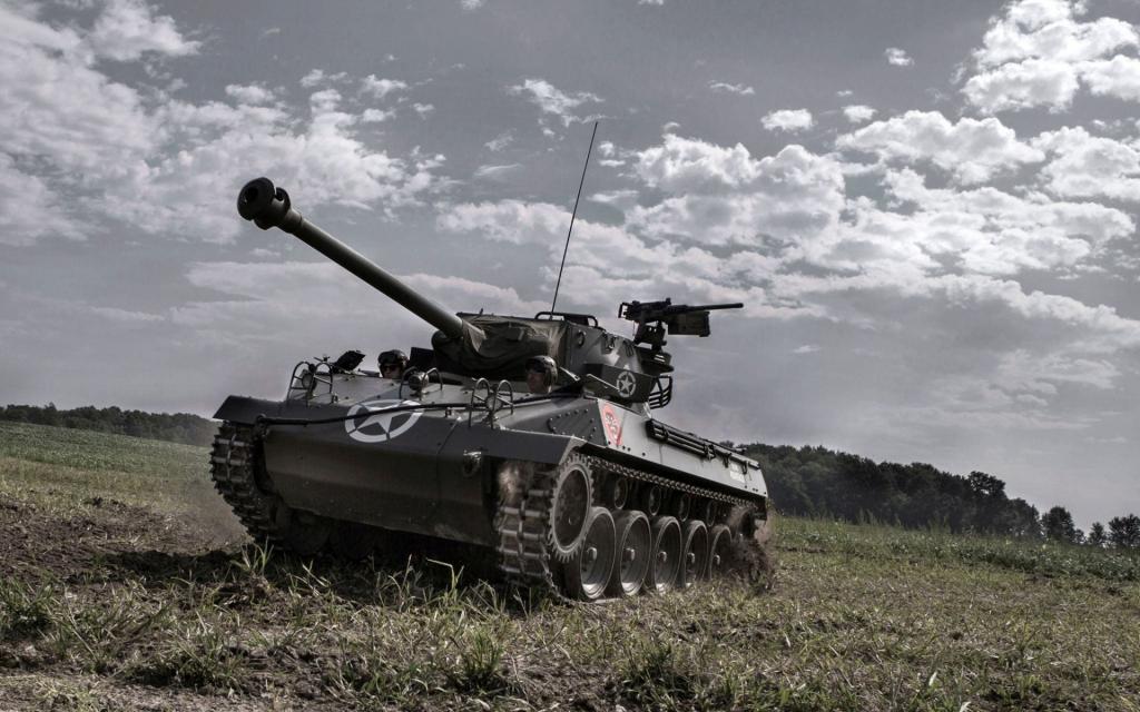 Tank fighter, the sky, M18, field, "witch", Hellcat