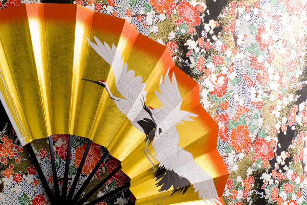 鹤鸟,普通的日本起重机,表面,墙壁,美丽的背景,和服,起重机,壁纸。,风扇,纹理,装饰,模式,...