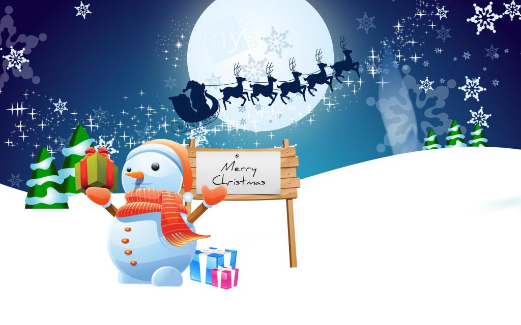 雪人,雪橇,树,图形,假期,礼物,冬天,雪花,夜,鹿,雪,圣诞节,新年,...