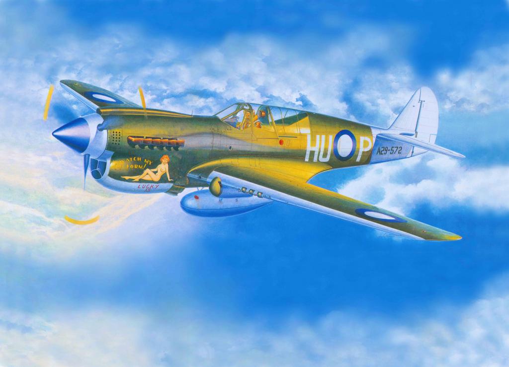 WW2。,战斧,艺术,Warhawk,P-40,飞机,战斗机,美国人,Curtiss,Kittyhawk