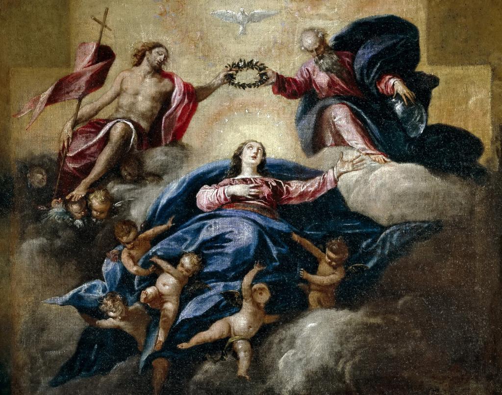 图片,加冕的圣母玛利亚,神话,塞巴斯蒂安Herrera Barnuevo,宗教