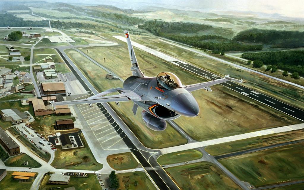 图,F-16,这架飞机,F-16,航空,战斗机,机场