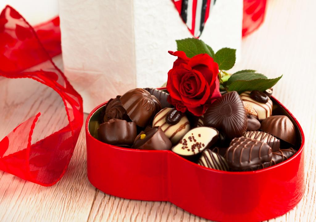 盒,礼物,甜点,糖果,甜,红色,玫瑰,食品,巧克力