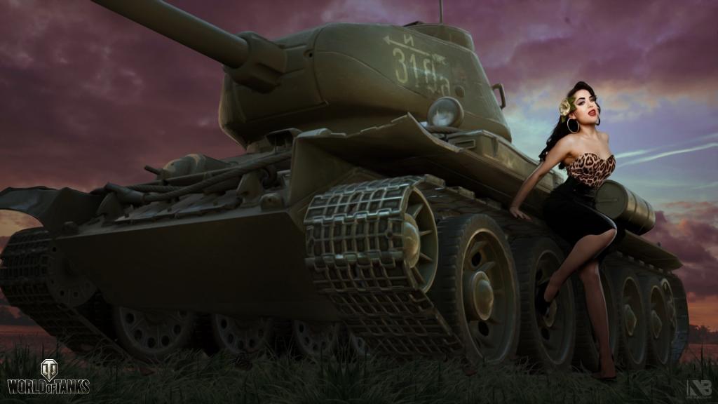 T-34,坦克,女孩,图,坦克世界,平均,,艺术,尼基塔Bolyakov
