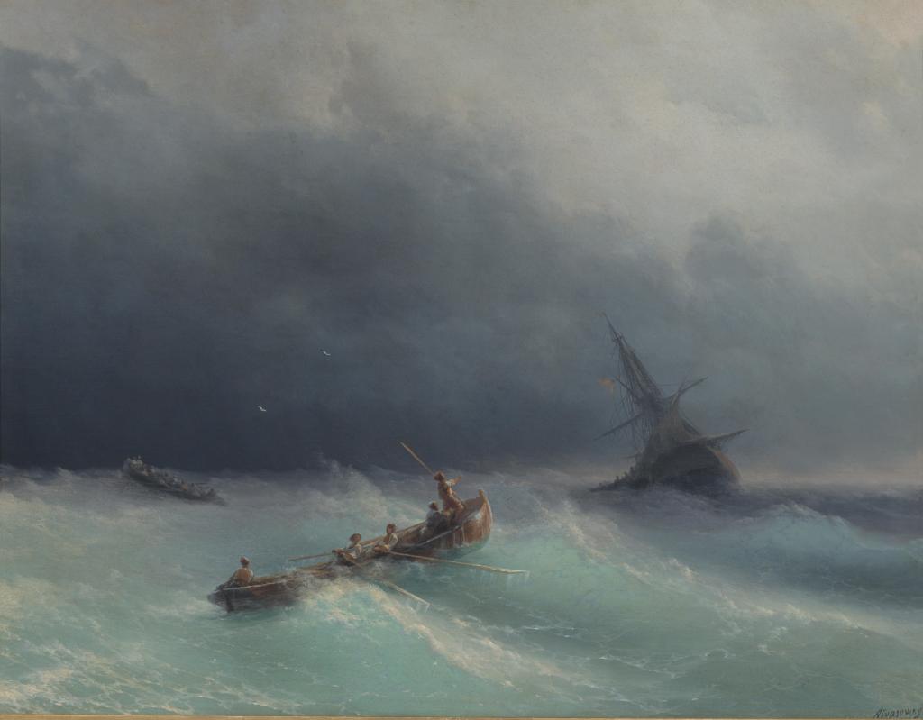 风暴,图片,海,绘画,Aivazovsky