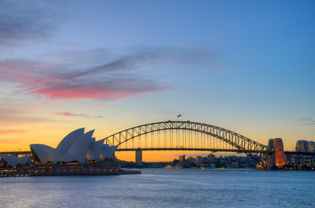 悉尼澳大利亚视图在黎明高清壁纸