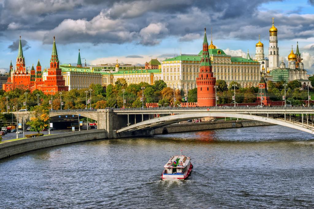 克里姆林宫,克里姆林宫,莫斯科,莫斯科,桥,河,俄罗斯