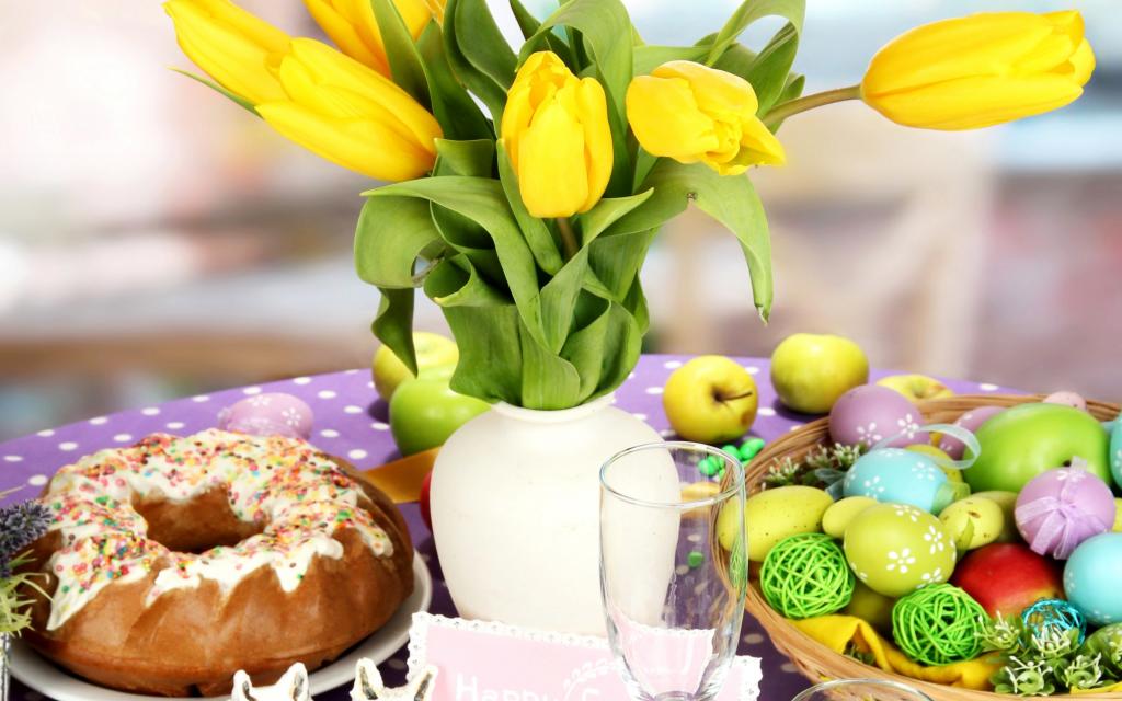 鲜花,春天,假日,蛋糕,鸡蛋,郁金香,郁金香,复活节,复活节,蛋糕,春天
