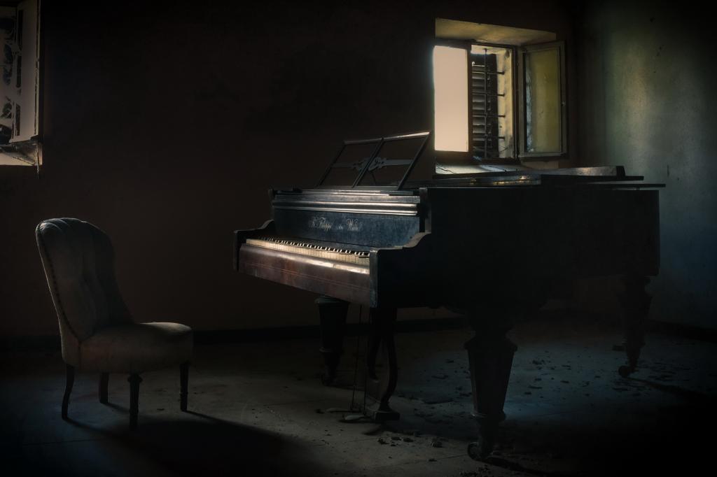 房间,椅子,钢琴