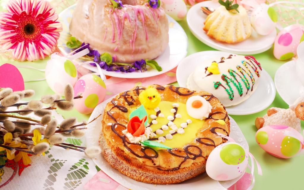 蛋糕,鸡蛋,春天,鲜花,复活节,鸡蛋,复活节蛋糕,服务,复活节