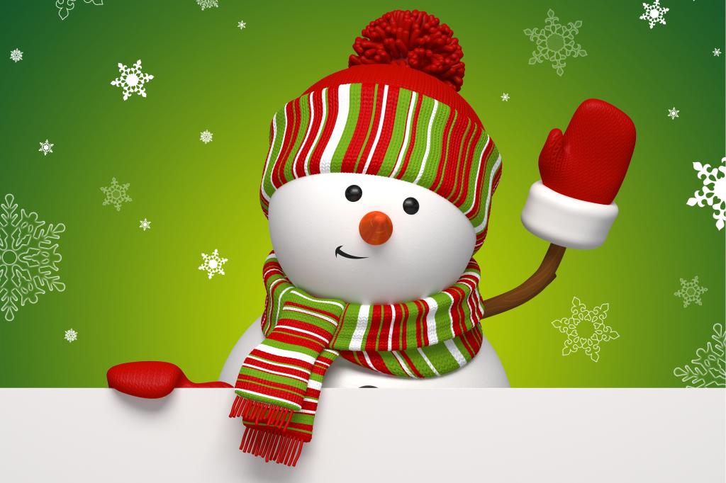 雪人,图形,假期,冬天,圣诞节,绿色,雪花,新的一年,新的一年,圣诞节
