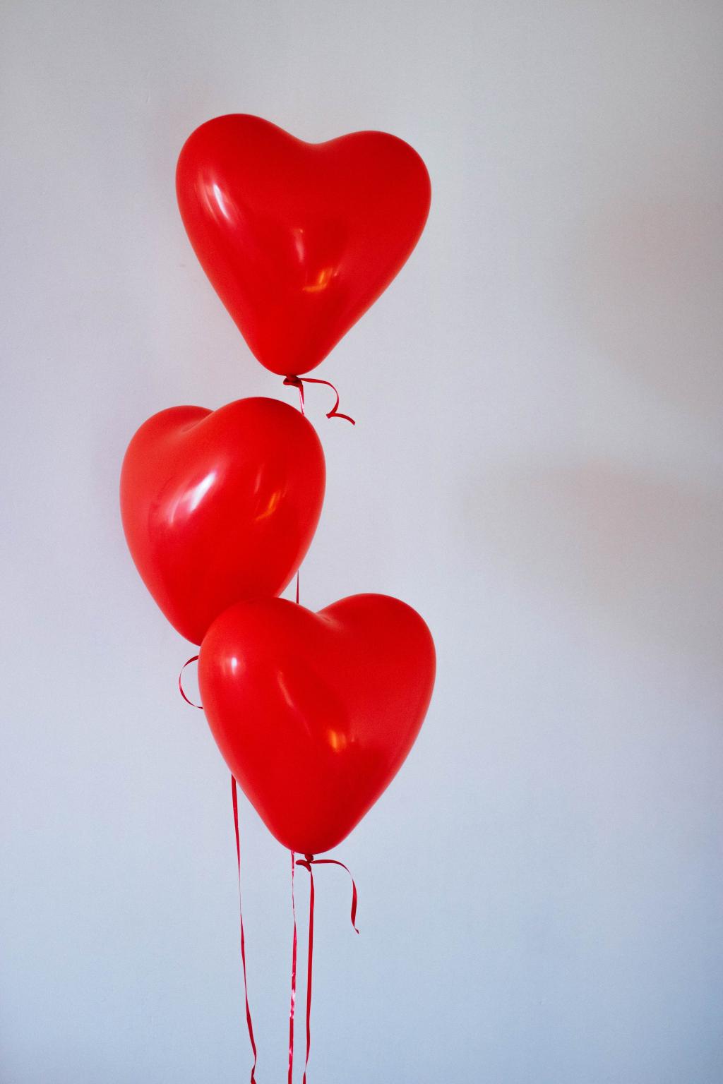 情人节红色爱心气球装饰