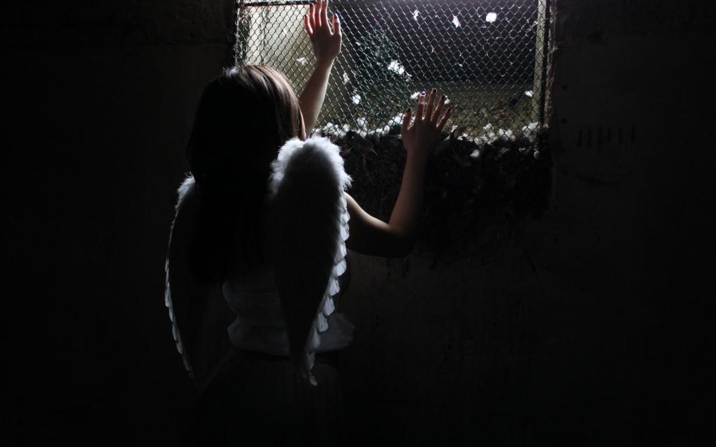 天使,女孩,监狱