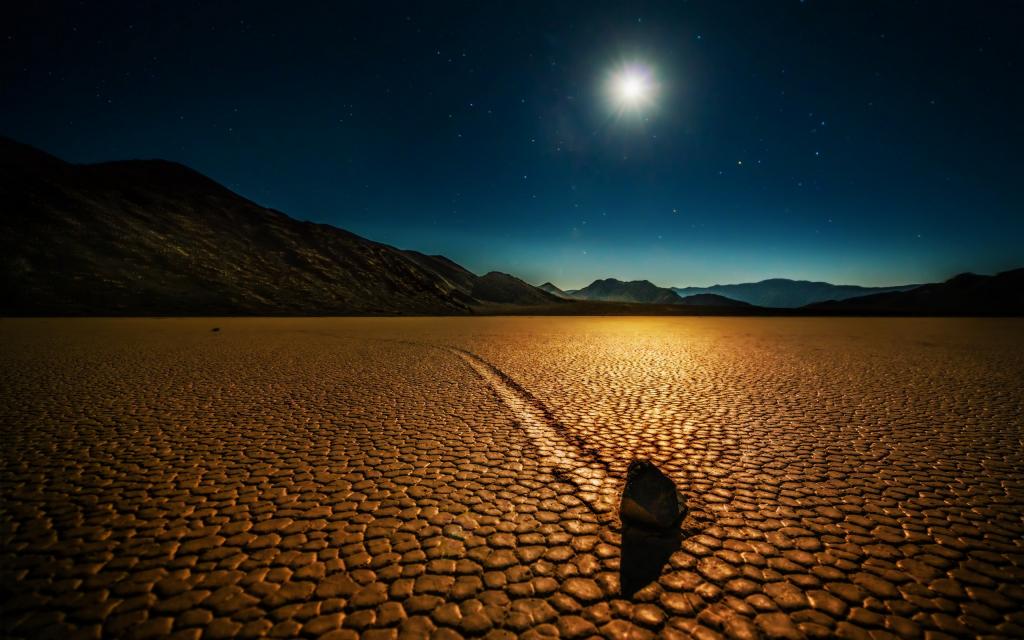 石头,沙漠,夜晚,景观