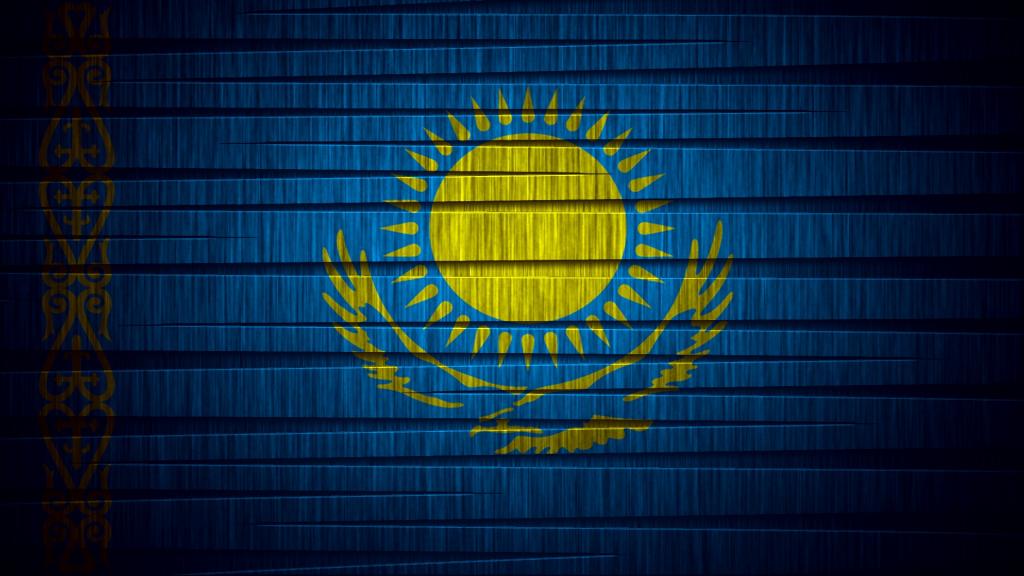 国旗,太阳,哈萨克斯坦的国旗