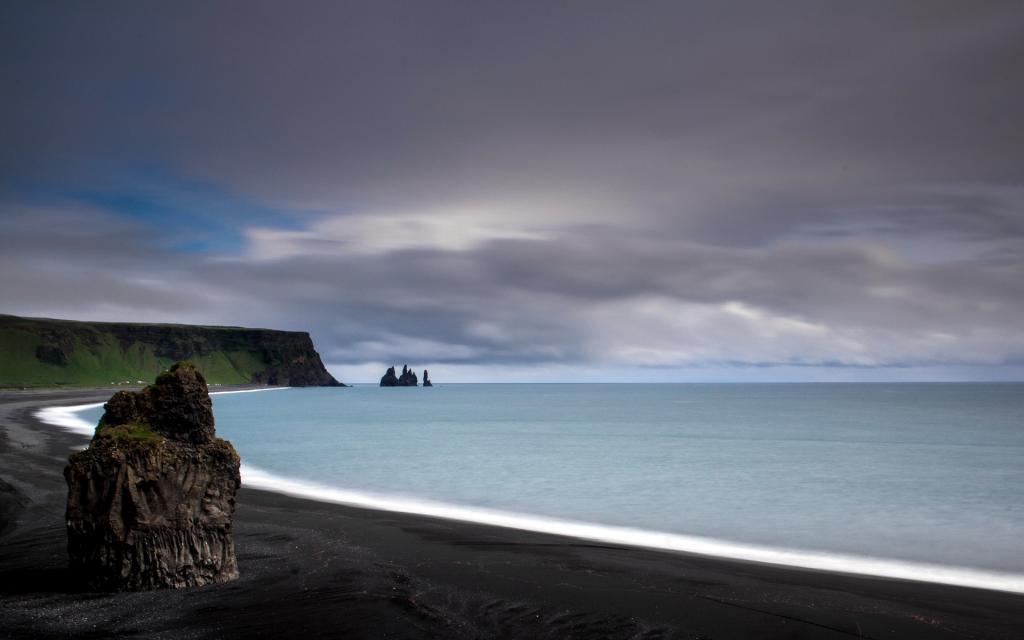 海,冰岛,Reynisfjara海滩,景观,Reynisdrangar
