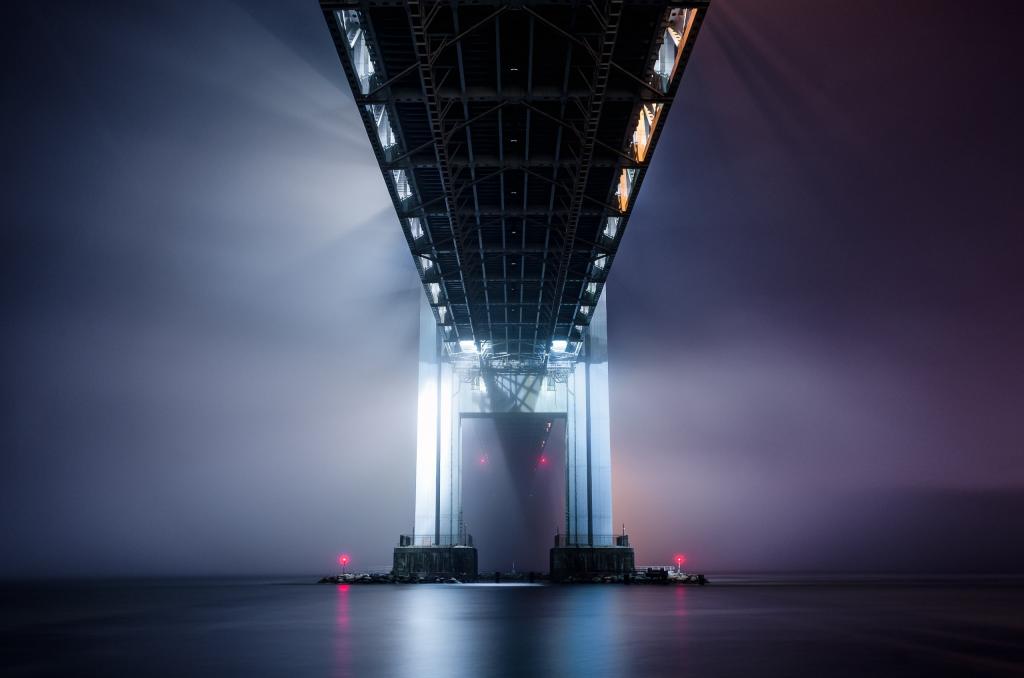 低角度摄影的灰色混凝土桥,布鲁克林高清壁纸