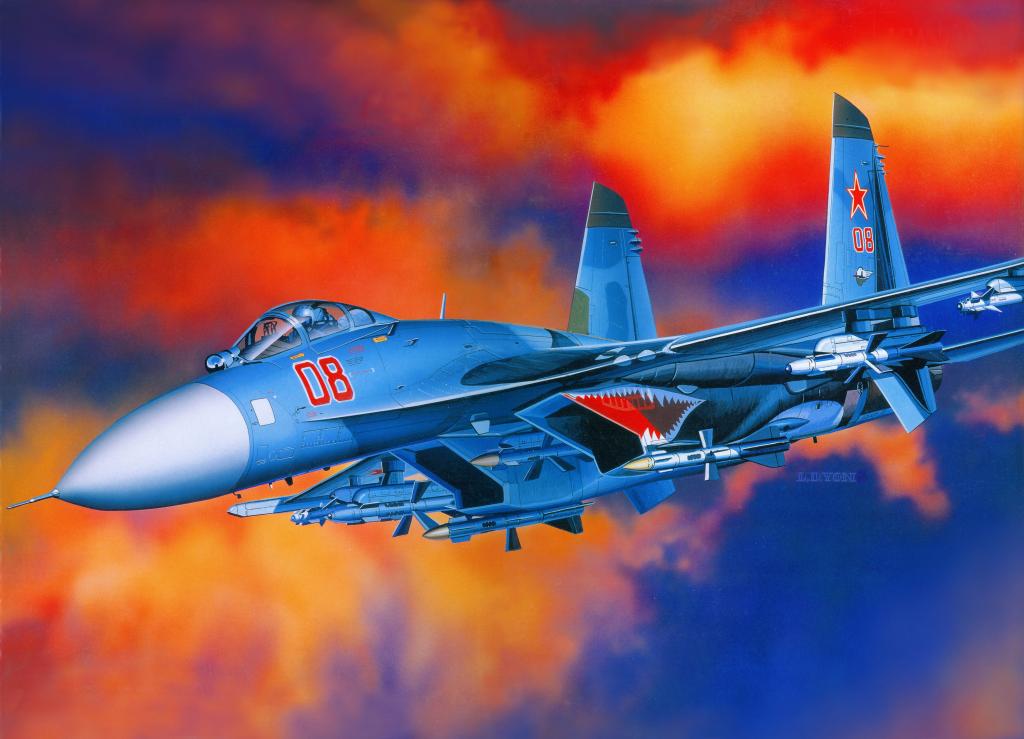 这架飞机,俄罗斯空军,俄罗斯,苏-27,航空,战斗机