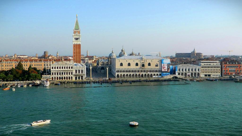 船,意大利,码头,照片,威尼斯,家庭,城市