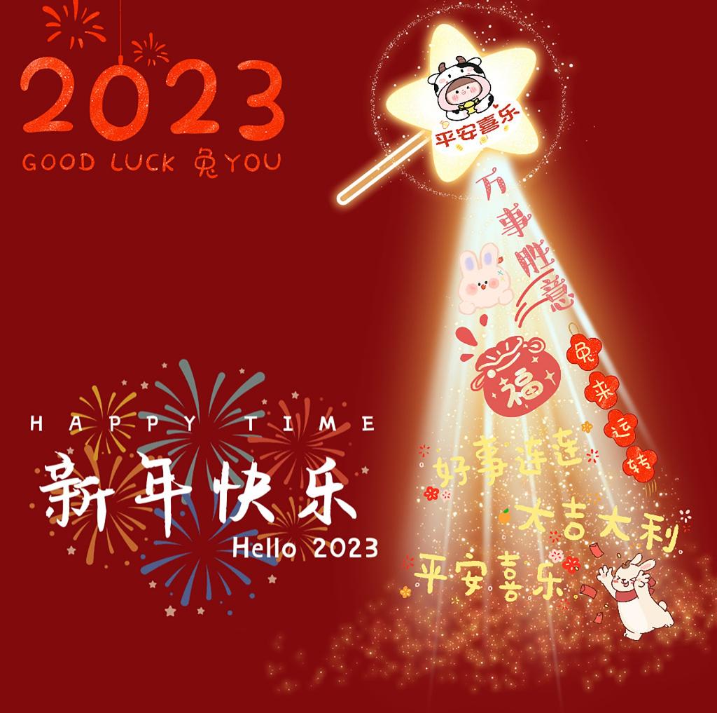 平安喜乐2023新年快乐图片