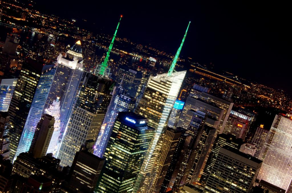 纽约,光,美国,摩天大楼,城市,城市,Windows,纽约,夜,美国