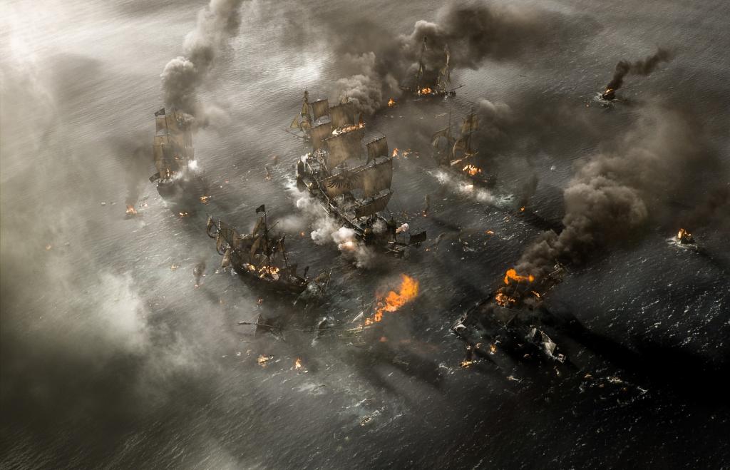 船,火,爆炸,破坏,大炮,海,电影院,电影,海战,战斗,战争,kaizoku,死亡,烟雾,...  - 