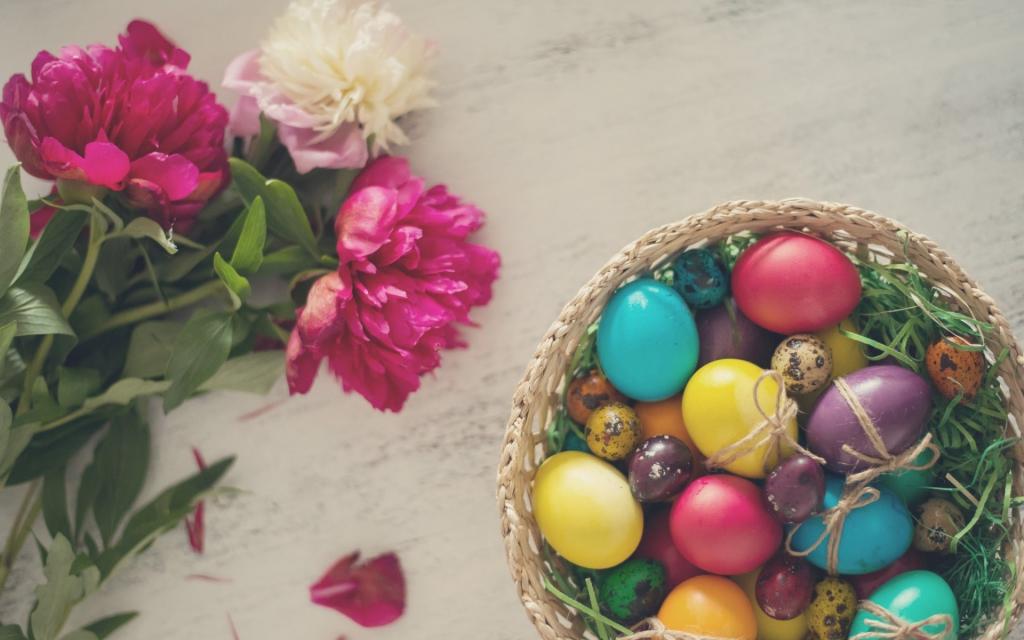牡丹,鸡蛋,鸡蛋,复活节,鲜花