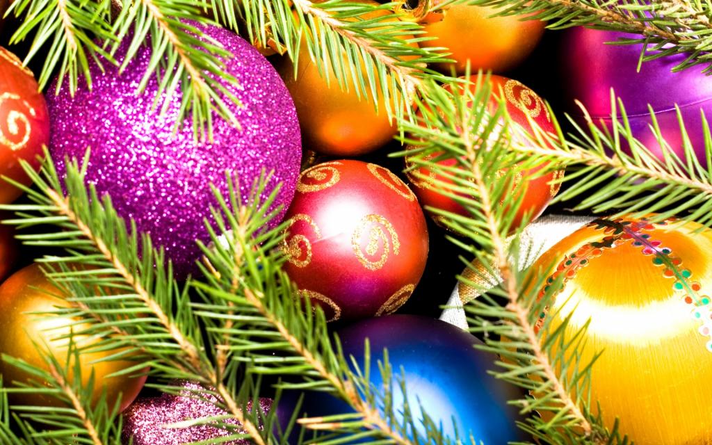 圣诞节,球,树,新的一年