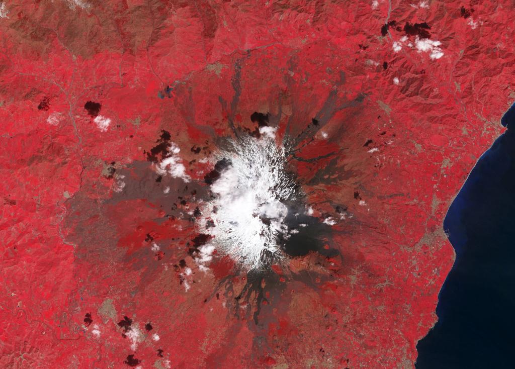 埃特纳火山,照片,美国国家航空航天局,山,西西里岛,火山