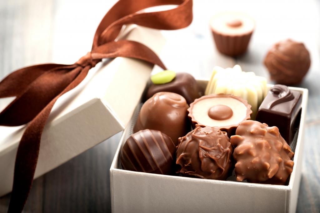 盒,礼物,糖果,巧克力,礼物,甜,巧克力,弓,糖果