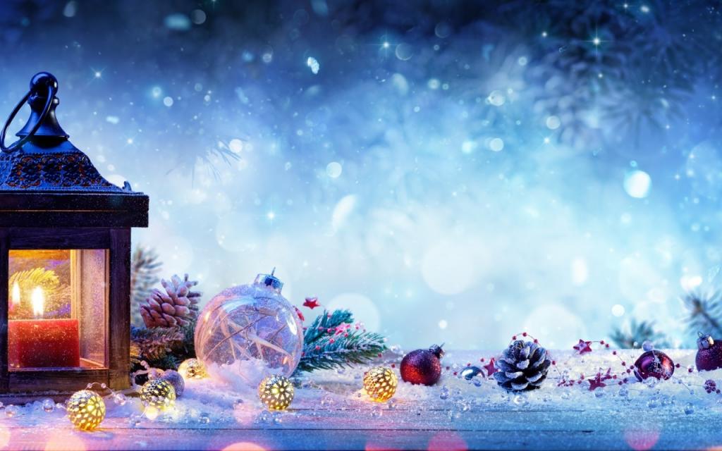壁纸颠簸,新的一年,云杉,雪,假日,圣诞装饰品,颠簸,手电筒,新年,蜡烛,庆典,灯笼,...
