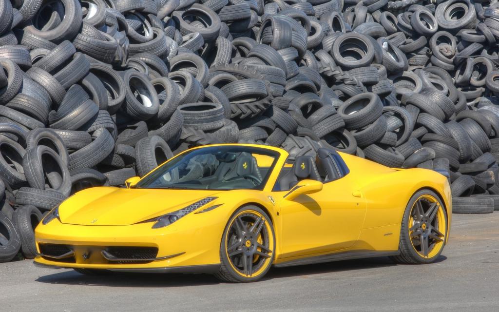 意大利,front.tires,背景,Novitec罗索,超级跑车,458,法拉利,蜘蛛,意大利,法拉利,黄色