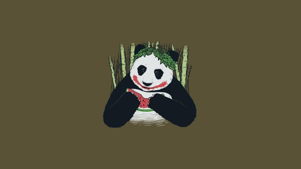 黑与白,小丑,西瓜,熊猫,竹子