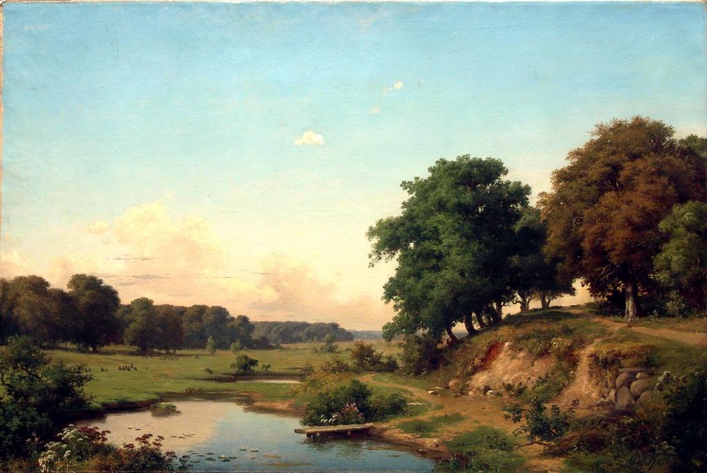池塘,Orlovsky,景观