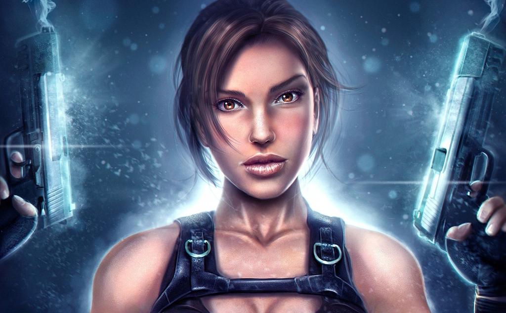 武器,坟茔入侵者,枪,女孩,艺术,Lara Croft