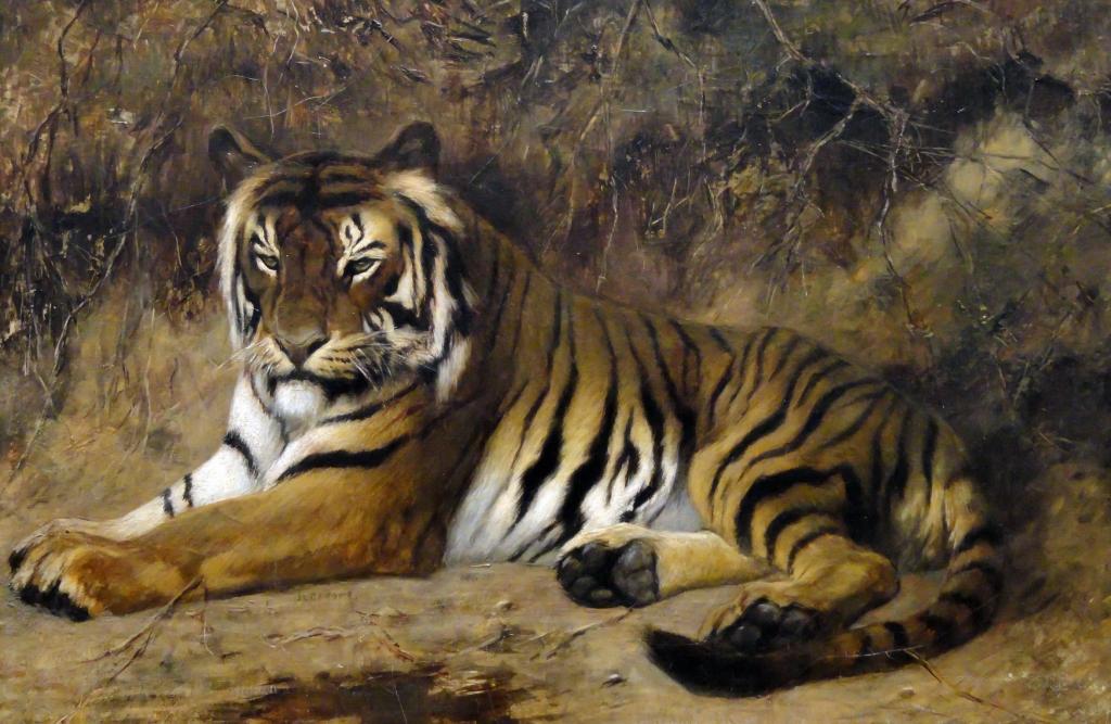 老虎,图片,让 - 利昂Gerome,动物,猫
