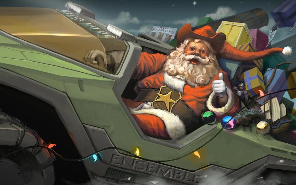 Gifts, Halo Wars, Age of Empires 3, M12 "boar", Christmas, Halo, Santa Claus