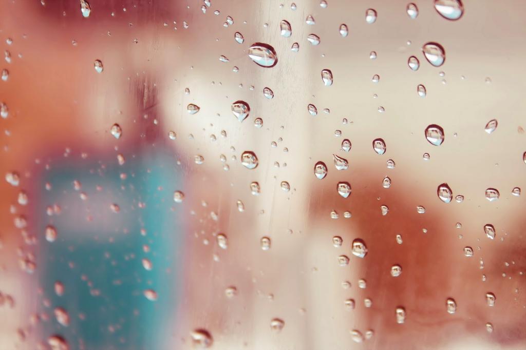 玻璃,雨,滴