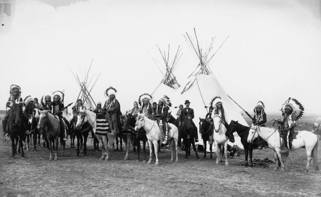 复古,羽毛,复古,印第安人,马,小屋,黑色和白色,照片