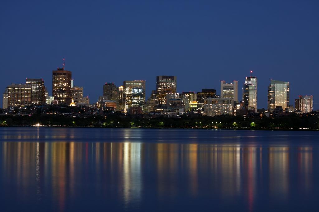 城市景观由水照片,波士顿高清壁纸