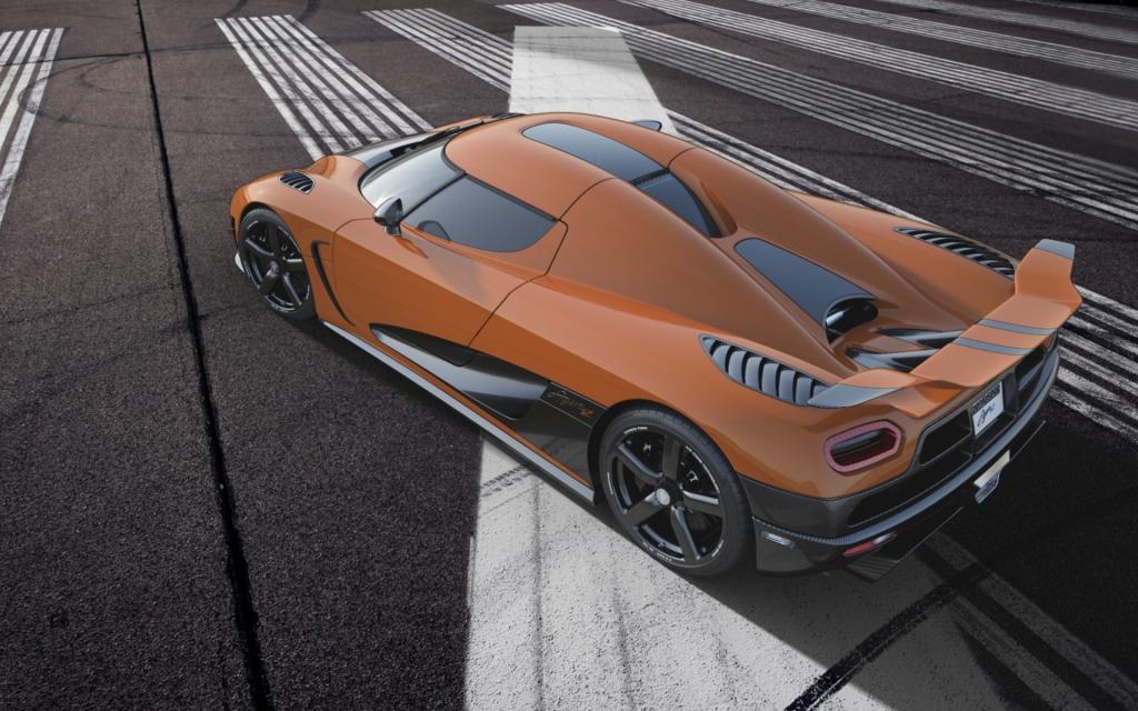 后视图,标记,agera R,Koenigsegg,超级跑车,Agera R,机翼,hypercar,扰流板,橙色,Koenigsegg