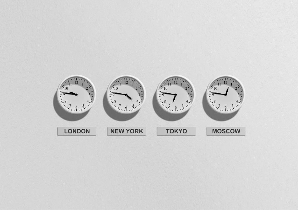 伦敦,纽约,东京和莫斯科模拟挂钟高清壁纸
